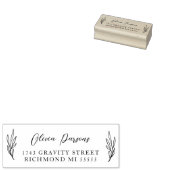 Botanisch adresontwerp 	rubberstempel (Gestempeld)