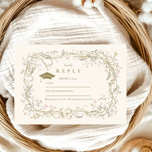  botanisch Afstuderen RSVP Kaartje