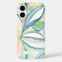 Botanisch Aquarel Abstract Aangepaste telefoonhoes