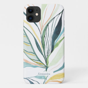 Botanisch Aquarel Abstract Aangepaste telefoonhoes iPhone 11 Hoesje