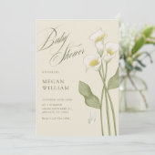  botanisch baby shower kaart (Staand voorkant)