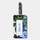 Botanisch Bagagelabel met leder (Achterkant verticaal)