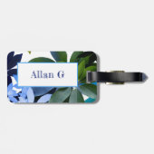 Botanisch Bagagelabel met leder (Achterkant horizontaal)