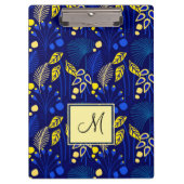 Botanisch bladerpatroon Tropisch monogram Klembord (Voorkant)