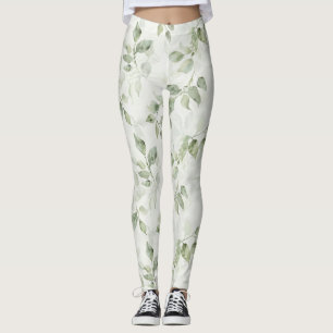 Botanisch bladpatroon leggings