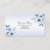 Botanisch Blauw Bloemen Visitekaartje (Achterkant)