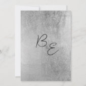 Botanisch blauw bruin zilveren bloemmotief Save th Kaart (Achterkant)