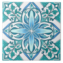  Botanisch Blauw Groen Middellandse Zee Azulejo