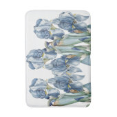 Botanisch blauw Iris Flowers Redoute Bath Mat (Voorkant Verticaal)