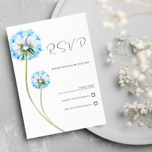 Botanisch blauw lila groen paardenbloem bloemen RS Kaart