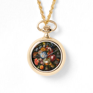  Botanisch Bloemen Boeket Schilderij W2 Horloge