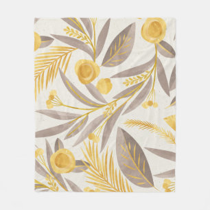 Botanisch Bloemen Document Textuurpatroon Fleece Deken