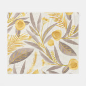 Botanisch Bloemen Document Textuurpatroon Fleece Deken (Voorkant (Horizontaal))