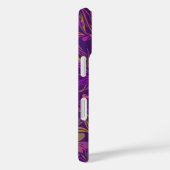 Botanisch bloemenpatroon in donker Paars Case-Mate iPhone Case (Achterkant / Rechts)