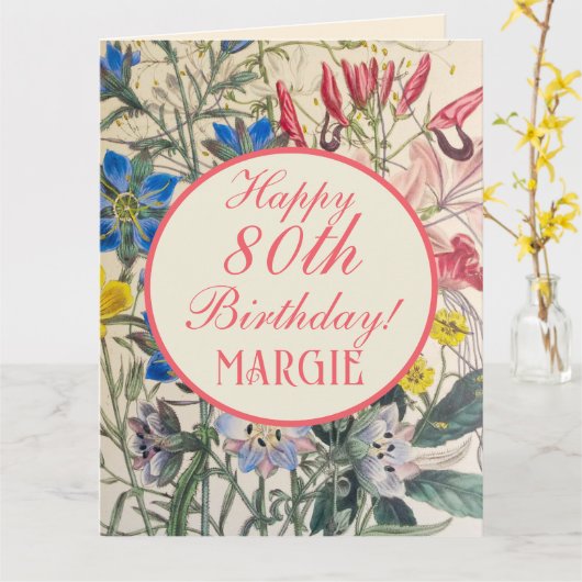 botanisch bloemkoraal kaart (Gele Bloem)