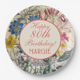  botanisch bloemkoraal papieren bordje