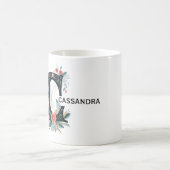 Botanisch bloemmonogram letter C  Koffiemok (Center)