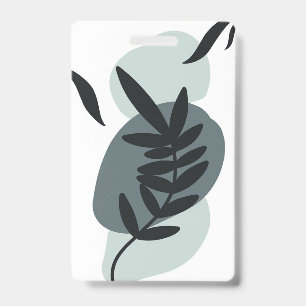 Botanisch bloemontwerp badge