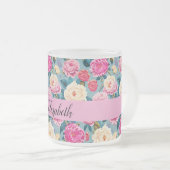 botanisch bloemontwerp matglas koffiemok (Voorkant rechts)