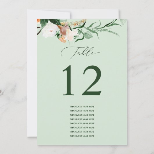 Botanisch Boho Aangepast gastnummer (Achterkant)