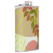 Botanisch Boho Geel Groen Heupfles (Rechts)