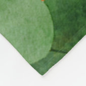 Botanisch Boho Groen Sinaasappel Fleece Deken (Hoek)