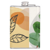 Botanisch Boho Groen Sinaasappel Heupfles (Achterkant)