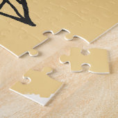 Botanisch Boho Groen Sinaasappel Legpuzzel (Zijkant)