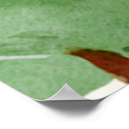 Botanisch Boho Groen Sinaasappel Poster (Hoek)