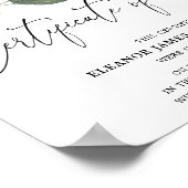 Botanisch certificaat voor het huwelijk met eucaly poster (Hoek)