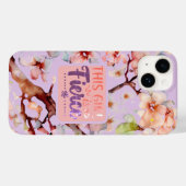  botanisch citaat Dit meisje is fel Case-Mate iPhone Case (Achterkant (horizontaal))