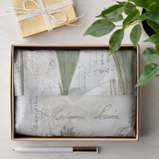 botanisch collage-weefselpapier tissuepapier (Geschenk)