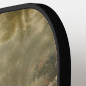 Botanisch: drie pauwen in Engelse tuin Pickleball Paddle (Links Detail)