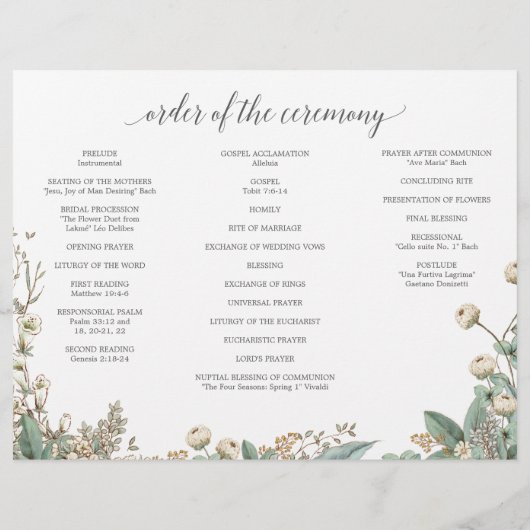 botanisch drievoudig weddenschap Foto Flyer (Achterkant)