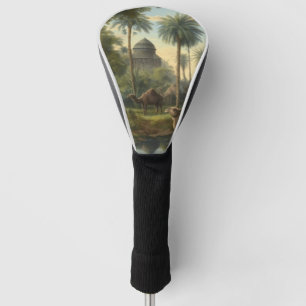 Botanisch: dromedarissen in het oerwoud bij een ri golfheadcover