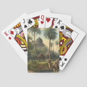 Botanisch: dromedarissen in het oerwoud bij een ri pokerkaarten