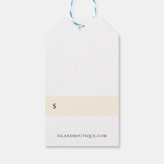 Botanisch eiland Bloemen Ananas Prijs Labels Cadeaulabel (Achterkant)