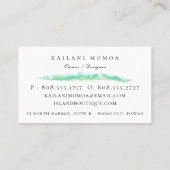 Botanisch eiland Pineapple Blue Visitekaartje (Achterkant)