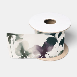 Botanisch en bloemschilderkunstig organisch patroo lint