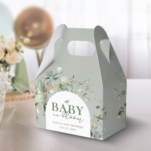 Botanisch eucalyptus Baby shower Bedankdoosjes
