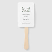 Botanisch Eucalyptus Leaves Wedding Book Program Handwaaier (Voorkant)