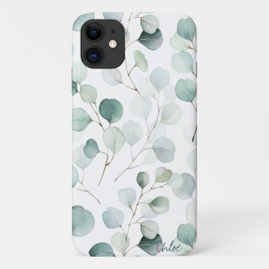 Botanisch Eucalyptuspatroon op maat Case-Mate iPhone Case (Achterkant)