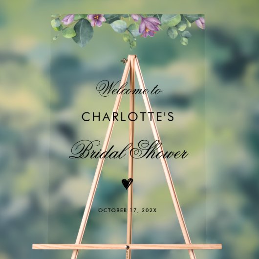 Botanisch Eucalyptusscript Vrijgezellenfeest Acryl Bord (Neutraal)