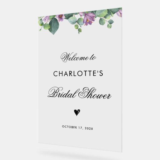 Botanisch Eucalyptusscript Vrijgezellenfeest Acryl Bord (Hoek)