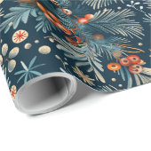 Botanisch feestelijk inpakpapier (Rol Hoek)