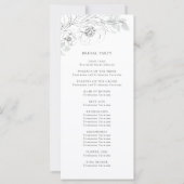 Botanisch Floral Sketch Wedding Ceremony Programme (Achterkant)