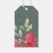 Botanisch Foliage-thema Kerstmis Diner Party Cadeaulabel (Achterkant)