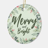 Botanisch Foliage-thema Kerstmis Diner Party Keramisch Ornament (Links)