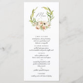 Botanisch Forest Floral Wreator Calligraphy Menu (Voorkant)