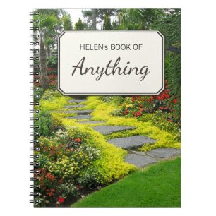 Botanisch fotomotief gepersonaliseerd notitieboek